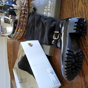 Spring Step patent/ulta suede Boot.  New, in-box, tags attached